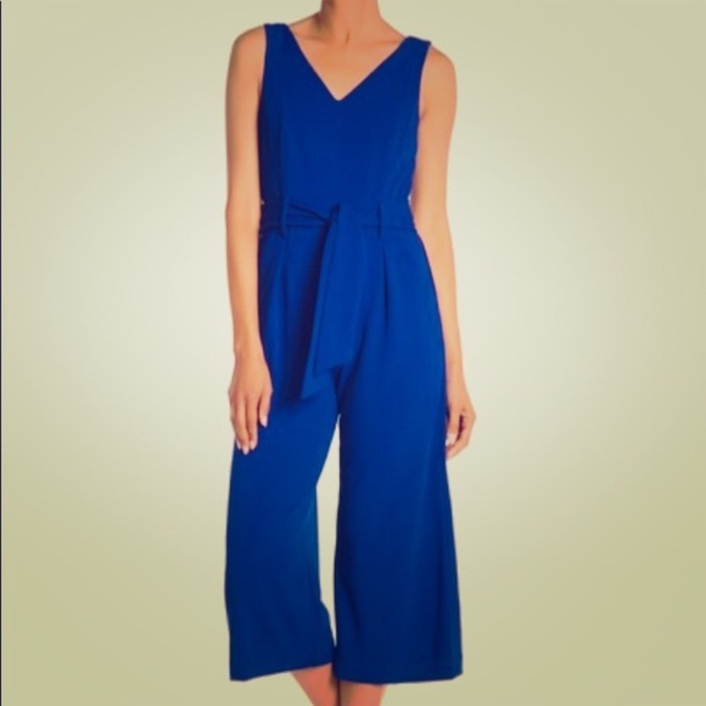 Calvin Klein blue v neck jumpsuit